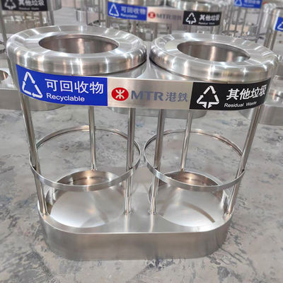 Хорошая цена Мусорное ведро из нержавеющей стали для метро, индивидуальные изделия из нержавеющей стали для станций метро онлайн