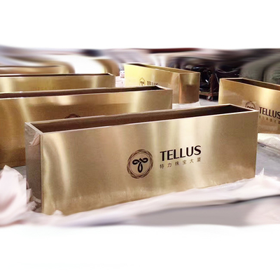 Фошань MXL Золотой Серебряный Цвет 304 Уличные Нержавеющие Кашпо Для Городских Уличных Проектов