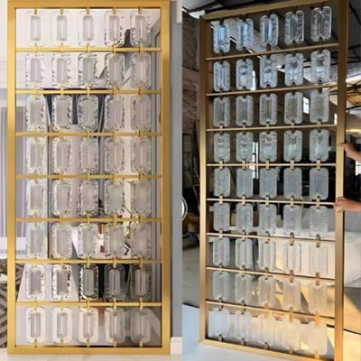 Color Glass 316L Construction Metal Stainless Steel Partition Screen For Dividers