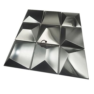 Хорошая цена 3D Стереоскопическая зеркальная стена Бар Ресторан Отель Гостиная Декор  металлический мозаик онлайн