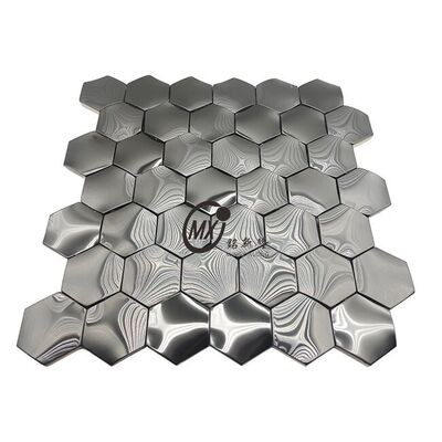 Мозаика из нержавеющей стали с черным зеркалом - толщина 3 мм