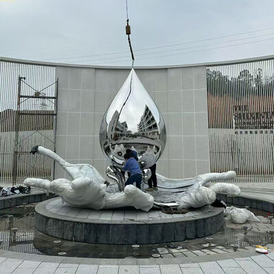 Хорошая цена Искусство 3D дизайн 316L Китай Исламская Стальная Скульптура Луны Завод для открытого воздуха онлайн
