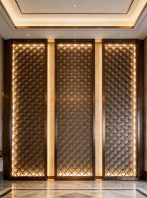 Хорошая цена Китайский дзен стиль нержавеющая сталь медитации пространство разделителя онлайн