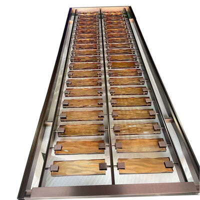 Хорошая цена Роскошный античный бронзовый щетки нержавеющей стали экрана перегородки с коричневым стеклом для ресторана гостиницы гостиницы гостиничная отделка онлайн