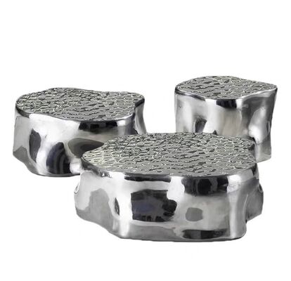 Хорошая цена Набор журнальных столиков из нержавеющей стали с зеркальным золотым покрытием, ручной работы, OEM/ODM, современный дизайн, гнездовые приставные столики, мебель для гостиной онлайн